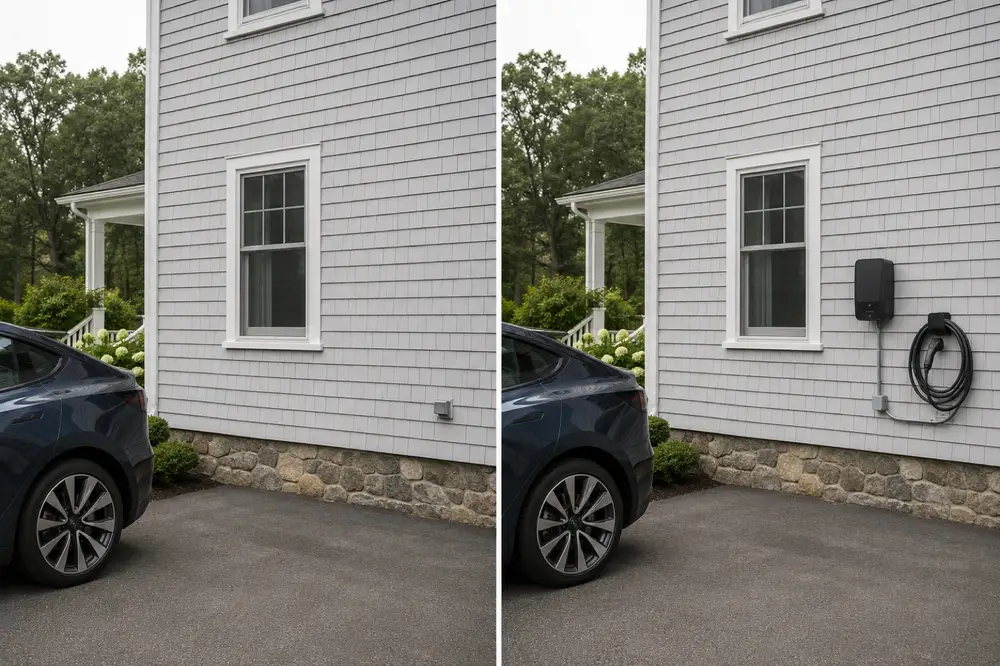 Exterior EV Charger Installation